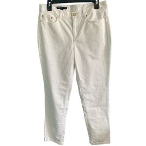 NWT Brooks Brothers White Straight Leg Jeans Women's Size 8